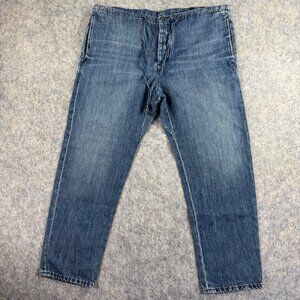 Vince Womens Jeans Sz L Drawstring Button Fly Cropped Slouchy